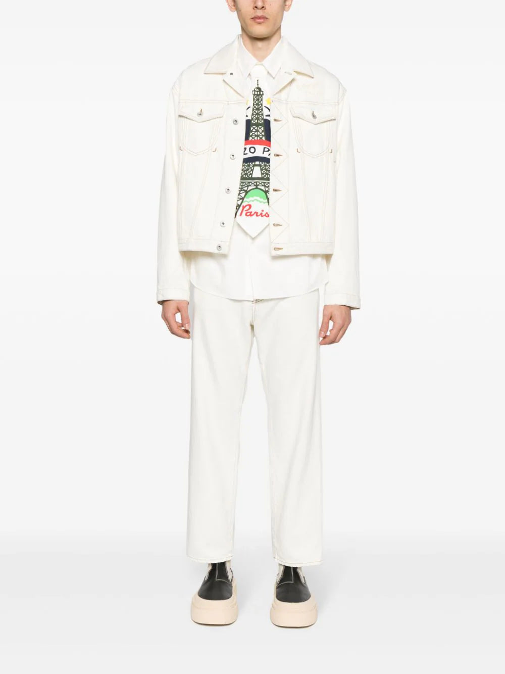 KENZO 'kenzo paris' denim trucker jacket Economico