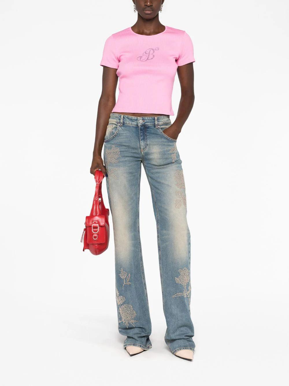 Blumarine "b" t-shirt Vendita
