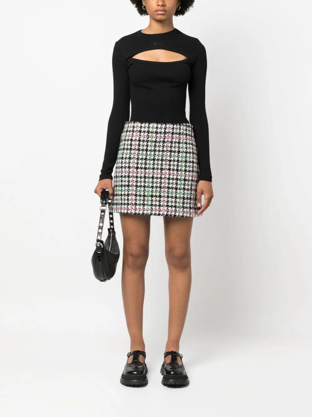 MSGM "houndstooth check" skirt Qualità Garantita