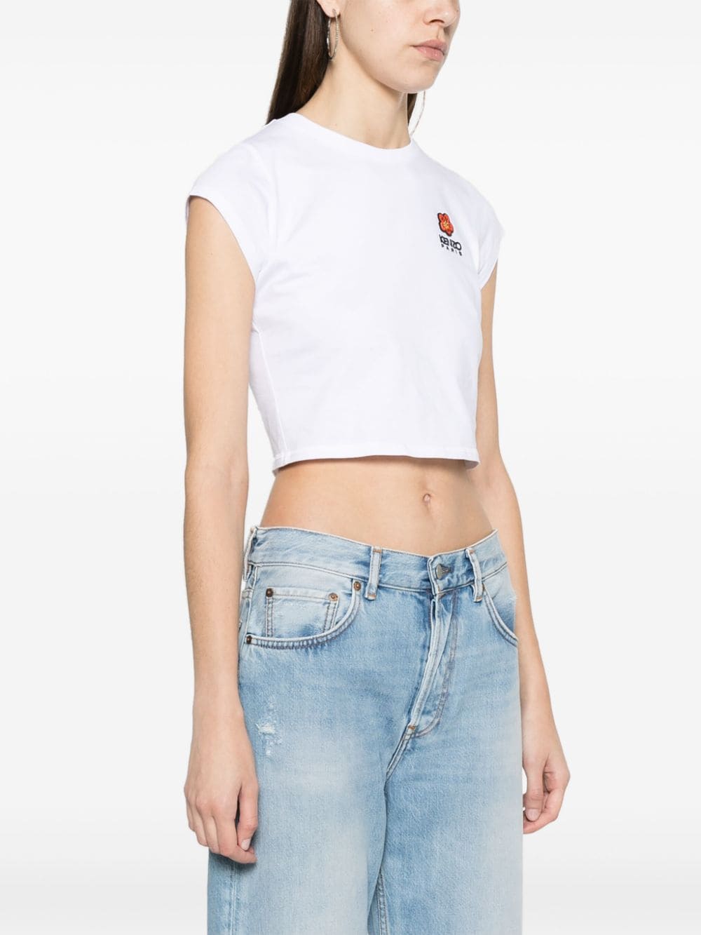 KENZO 'boke flower crest' micro-embroidered t-shirt Offerta
