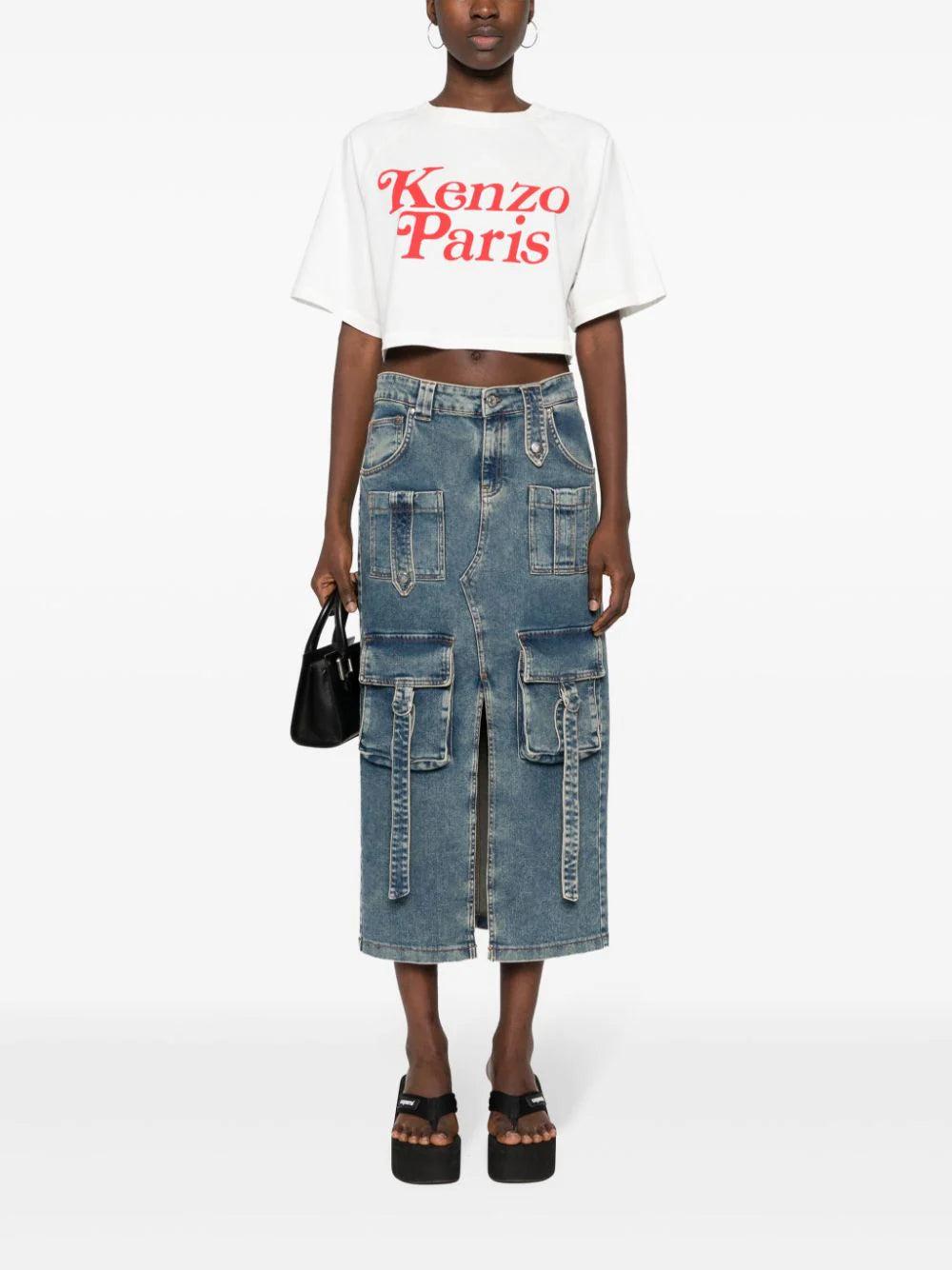 KENZO 'kenzo by verdy' boxy cropped t-shirt In Linea