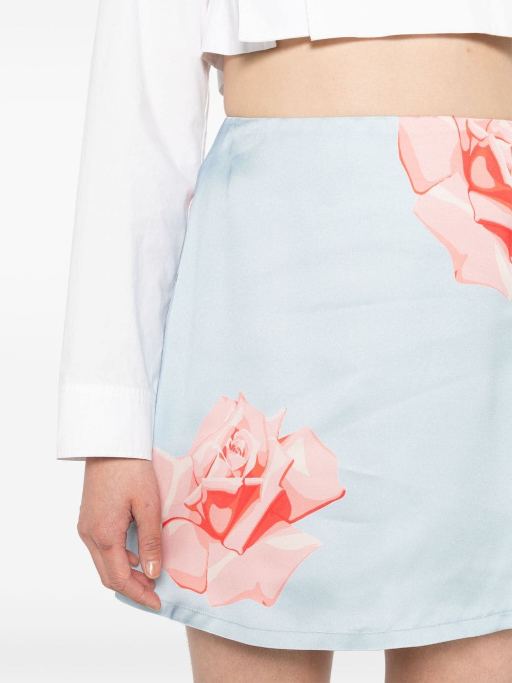 KENZO 'kenzo rose' mini skirt Promozione Limitata