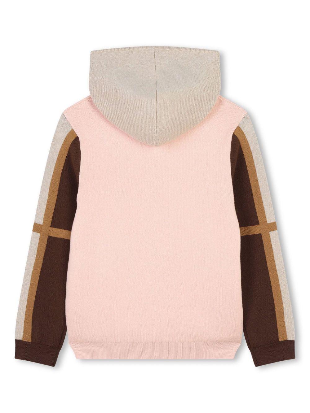 Chloé Kids Cardigan with color-block design Hotsell