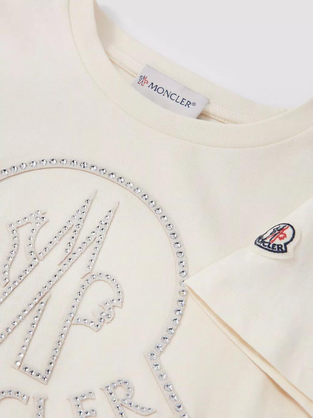 MONCLER Kids T-shirt with crystal logo Italy