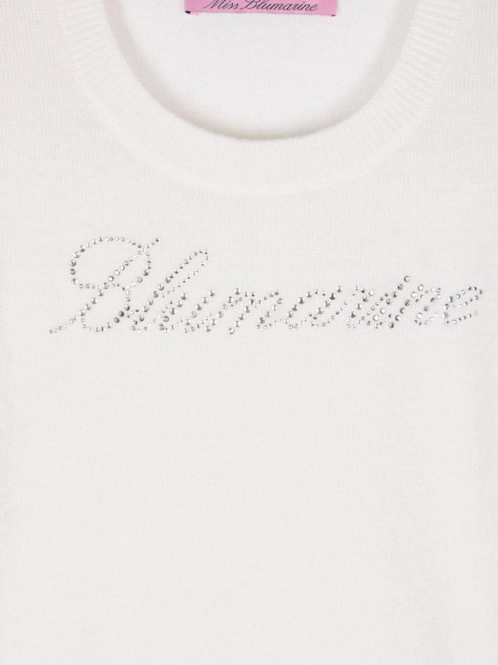 Miss Blumarine Sweater with logo Pezzi Unici