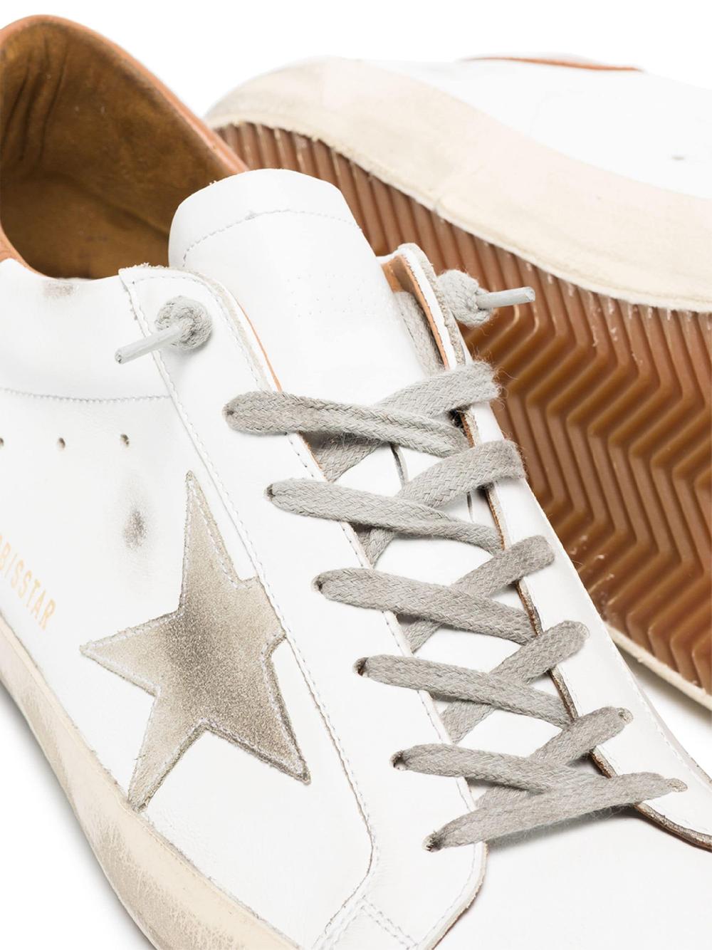 Golden Goose Super-star man with suede star and brown heel tab Moda