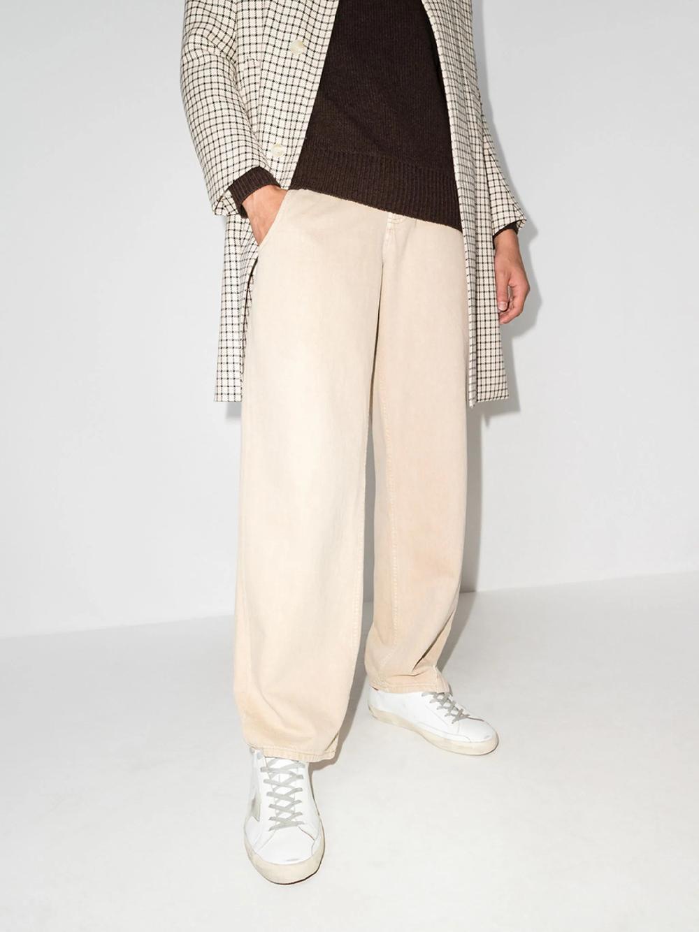 Golden Goose Super-star man with suede star and brown heel tab Moda