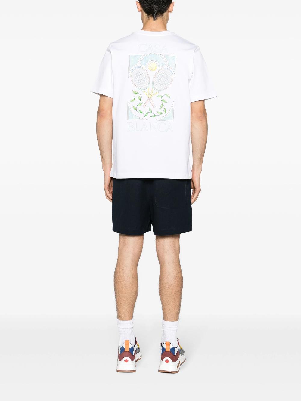 CASABLANCA Tennis pastelle t-shirt Prezzo Ridotto