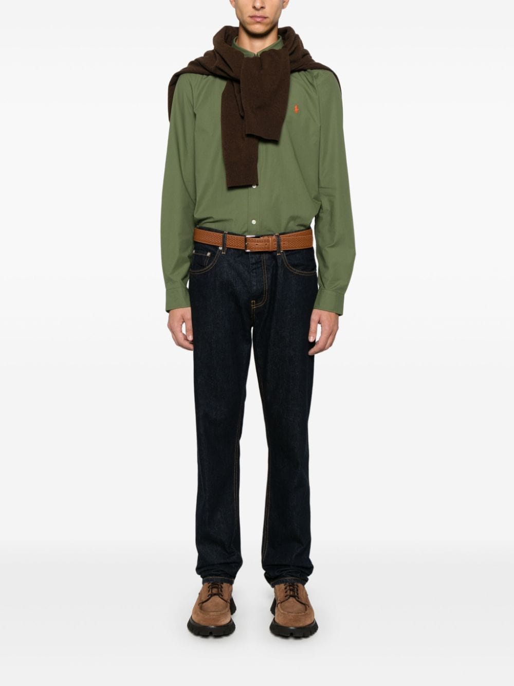 POLO RALPH LAUREN Slim fit stretch poplin shirt Spedizione Gratuita
