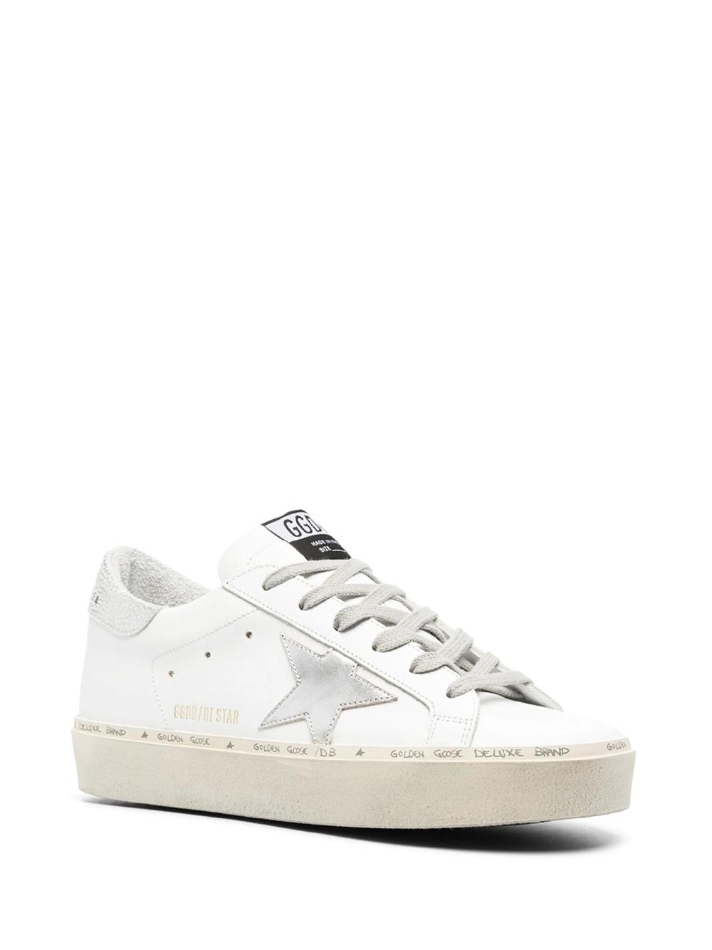 Golden Goose Hi star with metallic silver star and heel tab Prezzo Ridotto