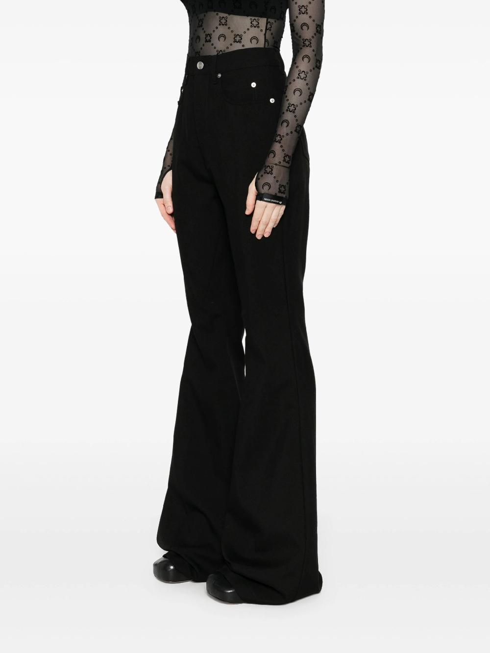 RICK OWENS Bolan bootcut in grain de poudre Vendita Calda
