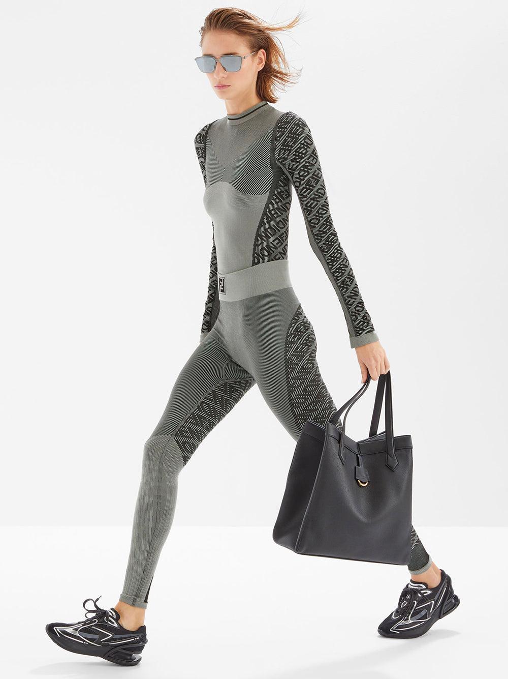 FENDI Tech fabric leggings In Saldo