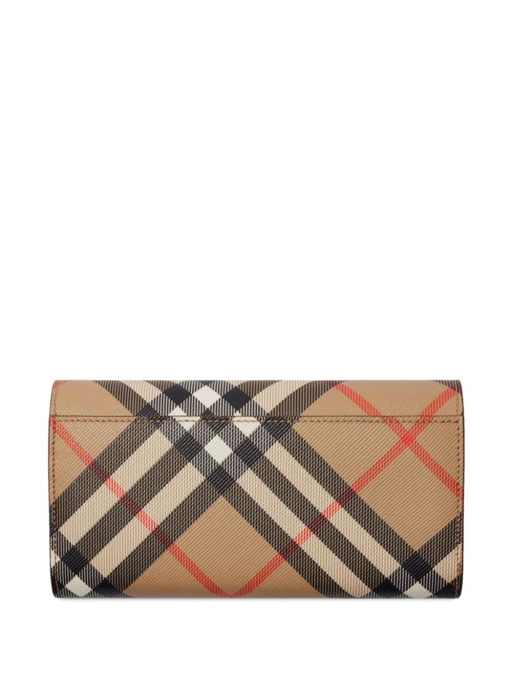 Burberry Check continental wallet Consegna Veloce