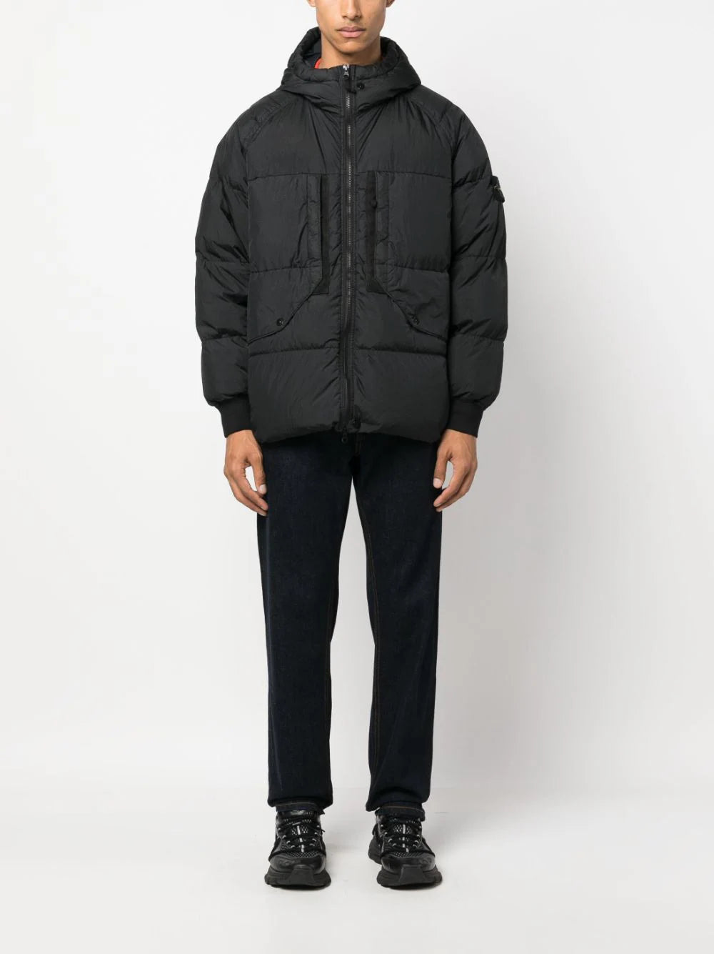 STONE ISLAND 40723 garment dyed crinkle reps recycled nylon down Qualità Garantita