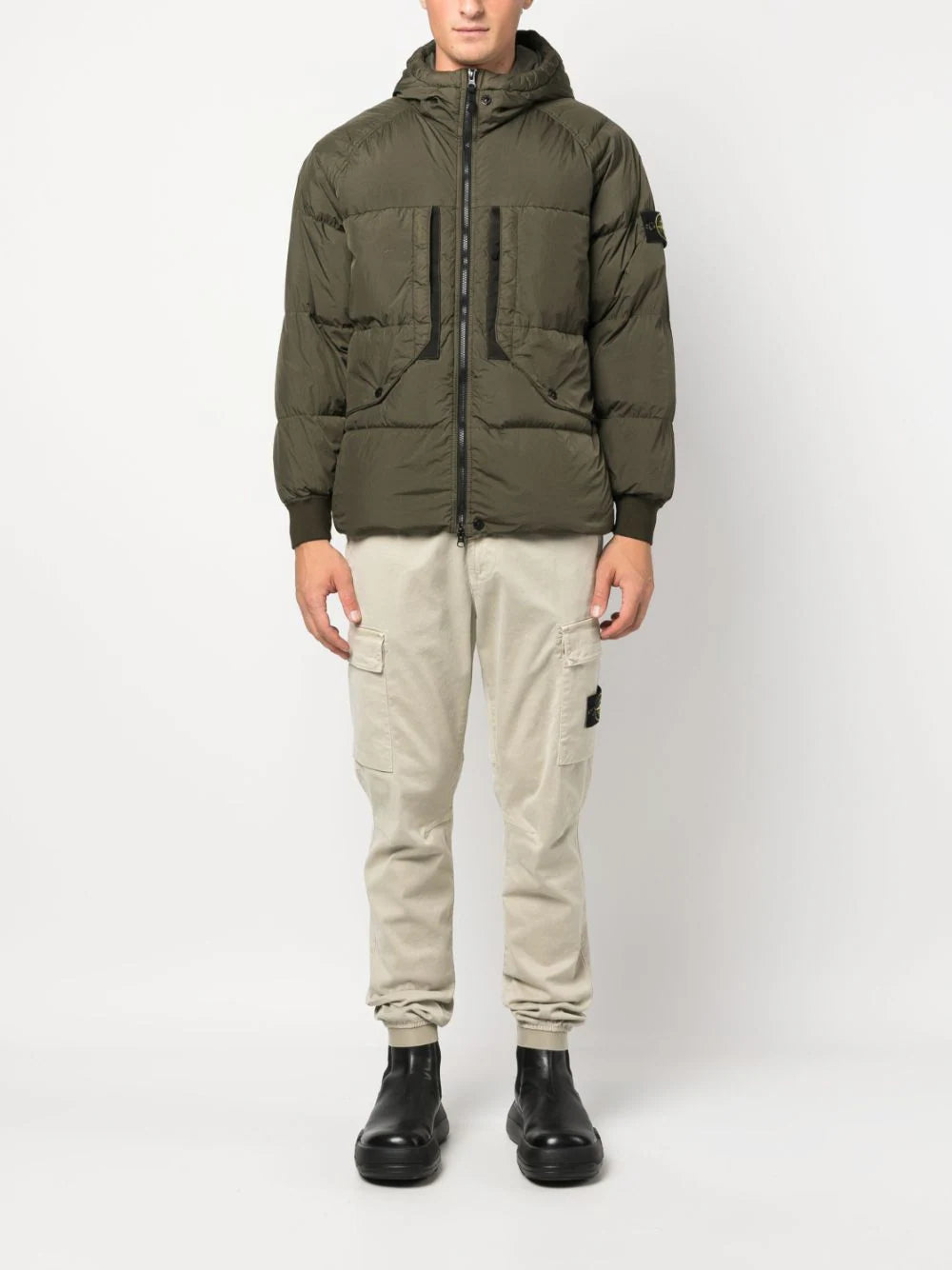STONE ISLAND 40723 garment dyed crinkle reps recycled nylon down Negozi Online