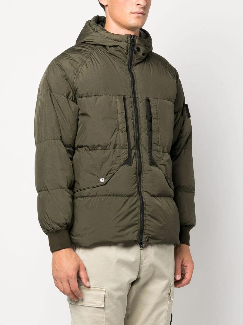 STONE ISLAND 40723 garment dyed crinkle reps recycled nylon down Negozi Online