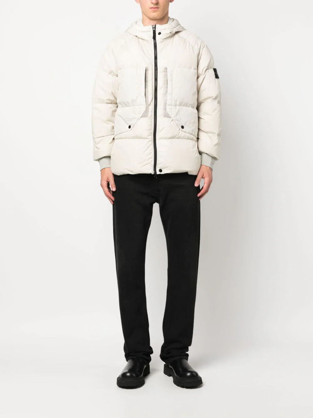 STONE ISLAND 40723 garment dyed crinkle reps recycled nylon down Consegna Veloce