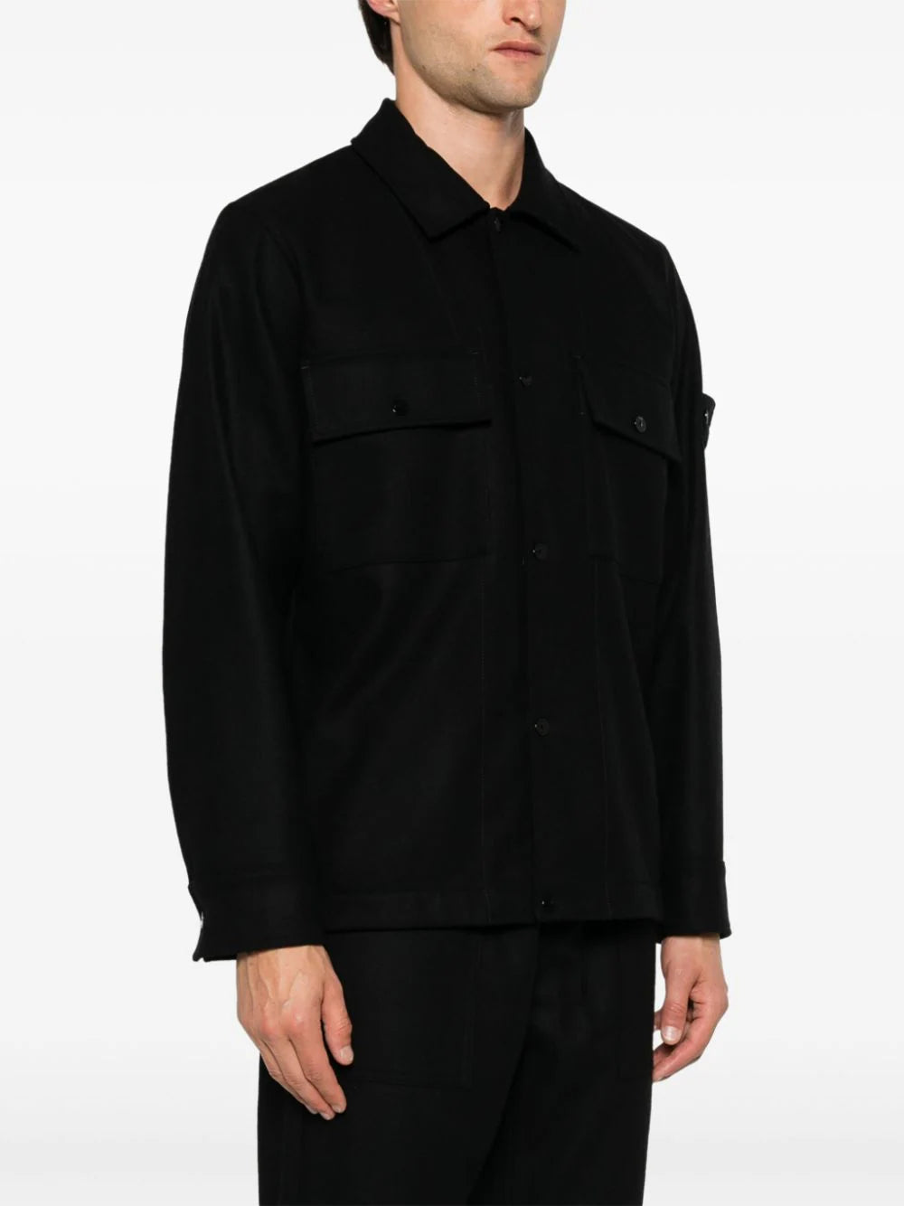 STONE ISLAND 120f4 overshirt ghost Fino Al -60%