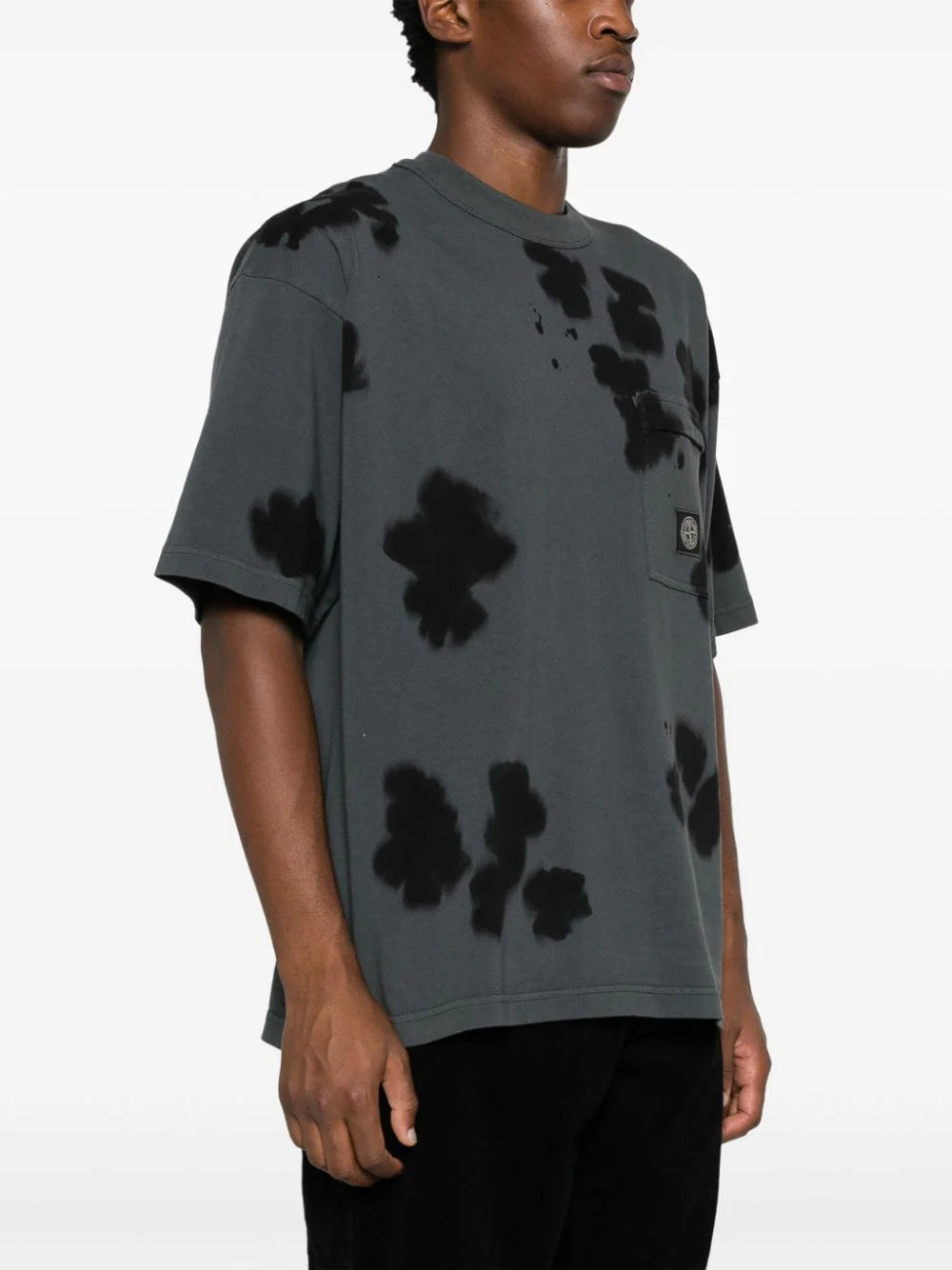 STONE ISLAND 215e3 hand colouring and garment dyeing on cotton jersey Offerta migliore
