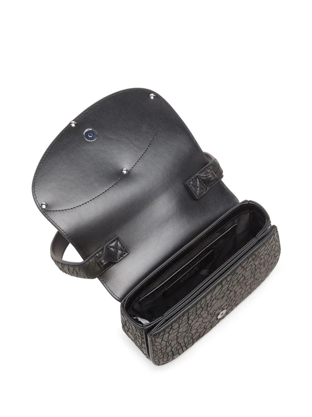 DIESEL 1dr-iconic dry leather shoulder bag Italy