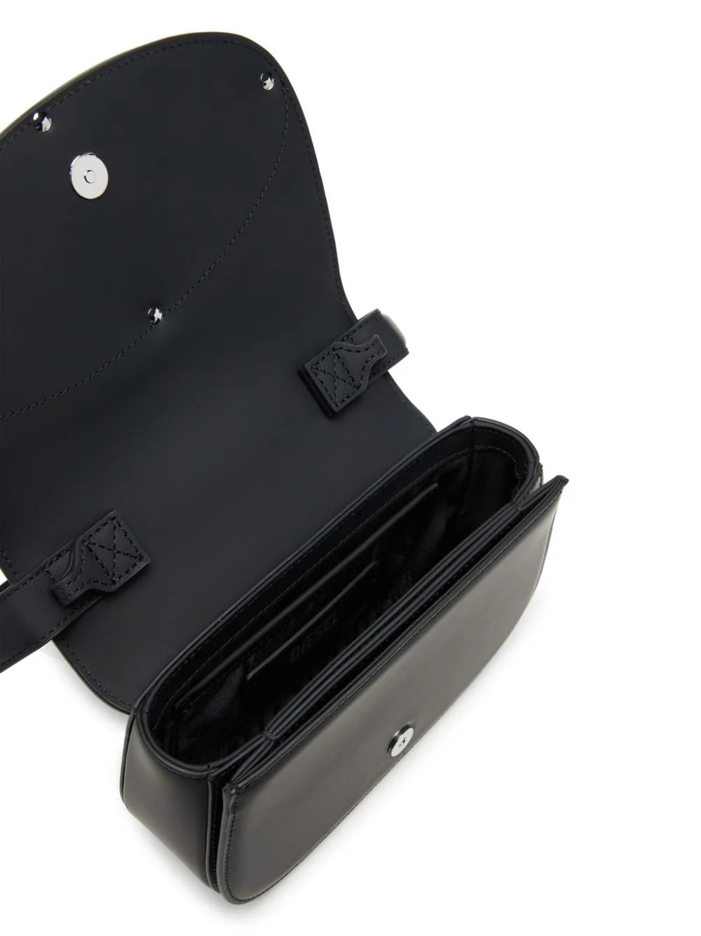 DIESEL 1dr-iconic matte leather shoulder bag Consegna Veloce