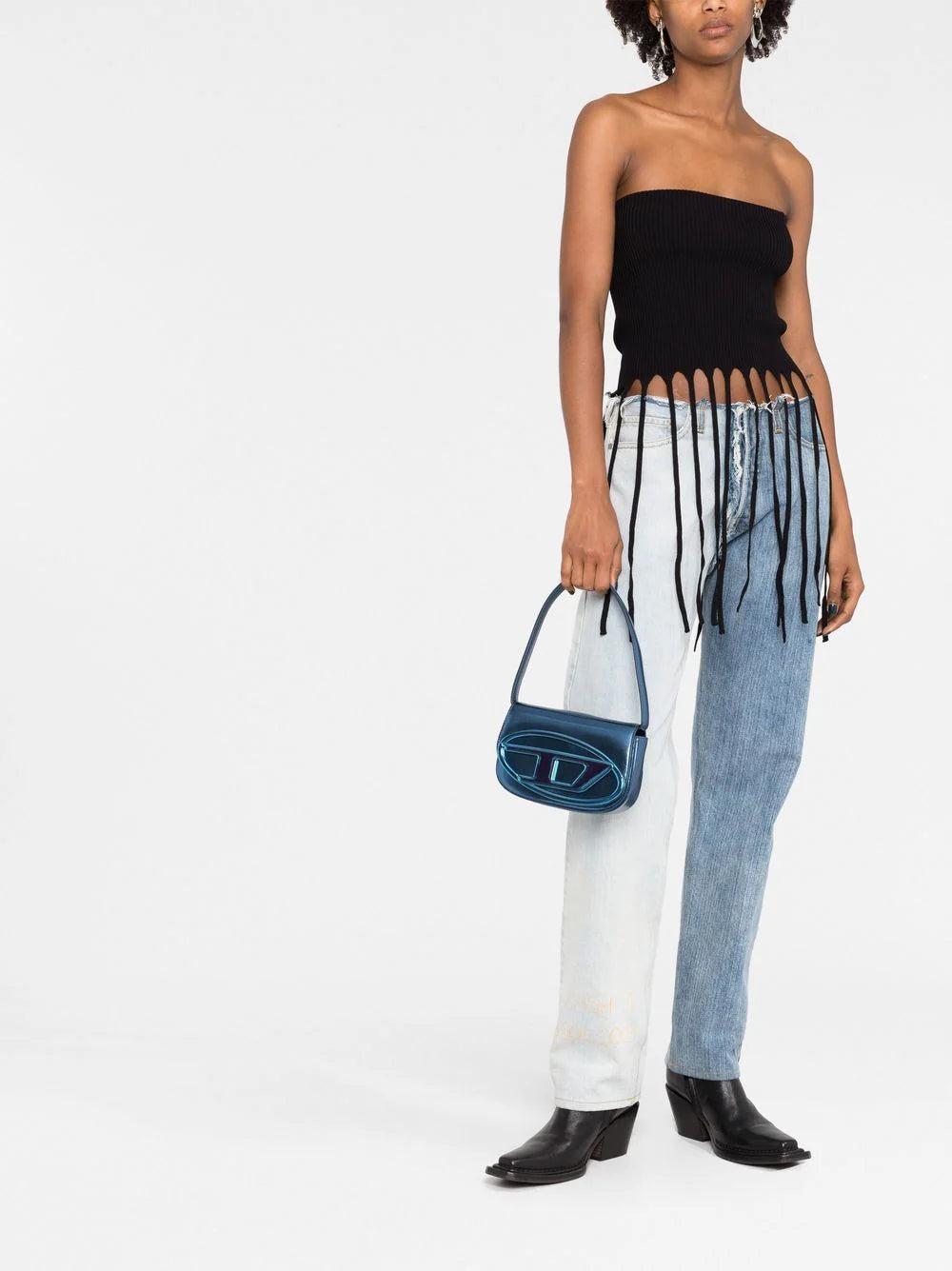 DIESEL 1dr-iconic shoulder bag in mirrored leather Shopping Online