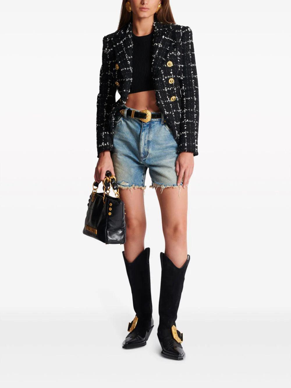 BALMAIN 3-button fine knit top Economico