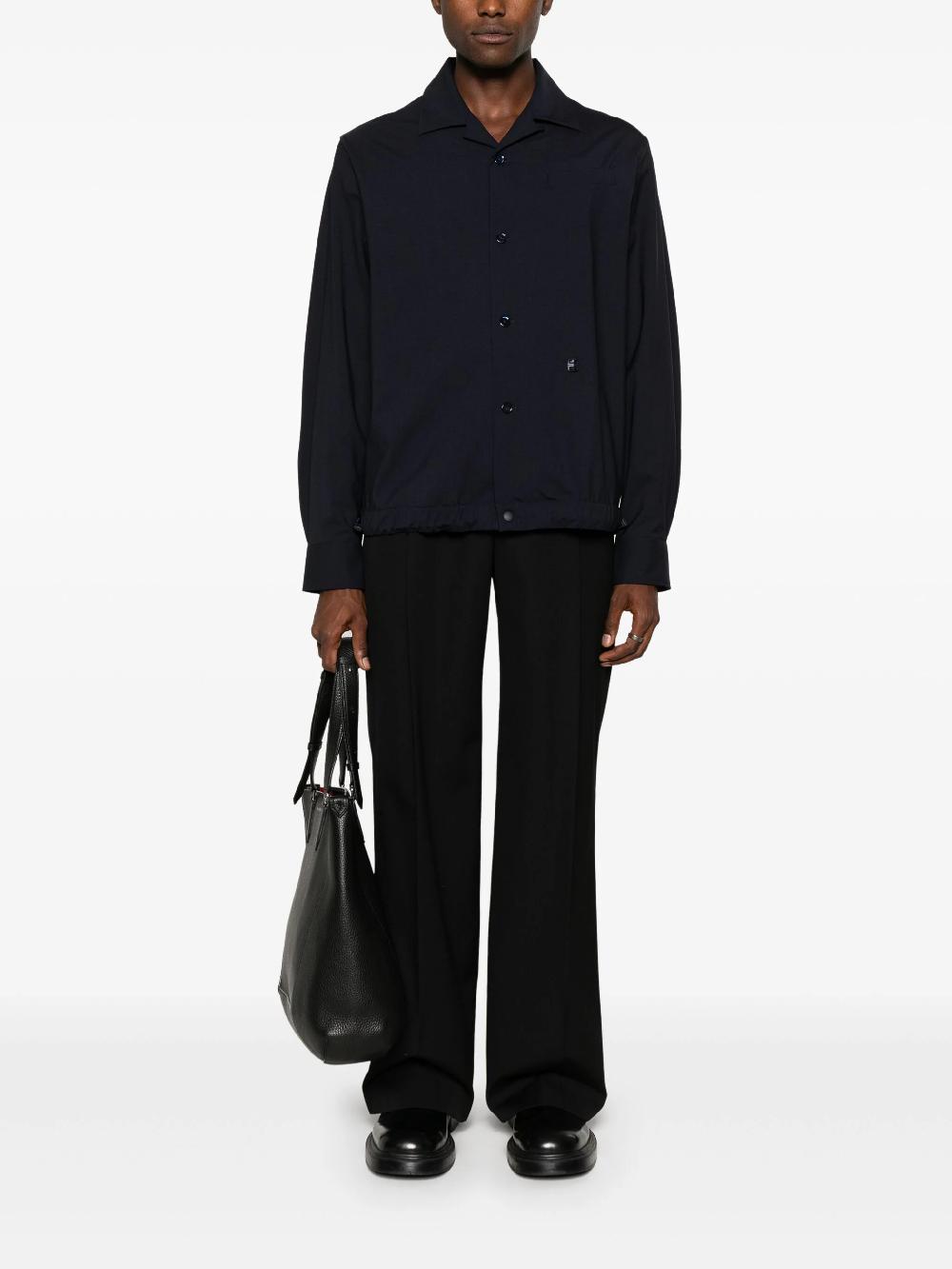 Givenchy Wool poplin overshirt with 4g detail In Vendita