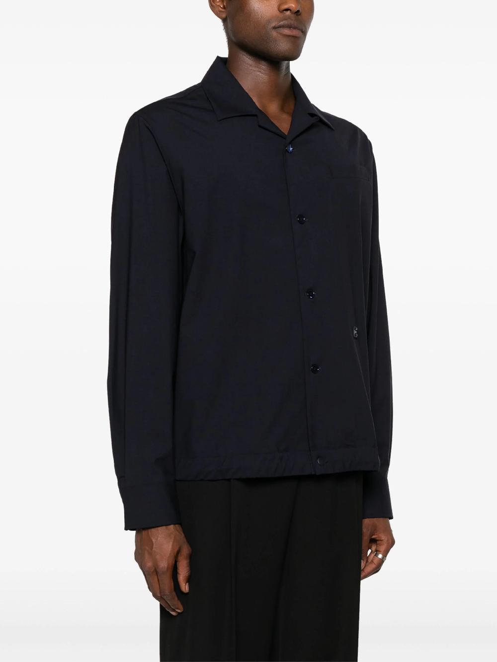 Givenchy Wool poplin overshirt with 4g detail In Vendita