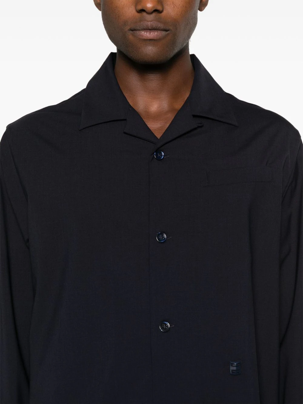 Givenchy Wool poplin overshirt with 4g detail In Vendita