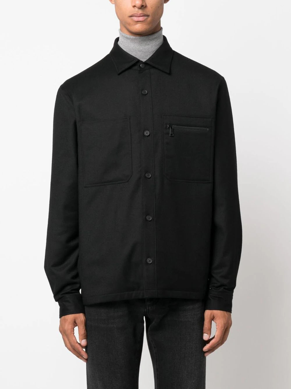 ZEGNA Wool shirt-jacket Vendita Calda
