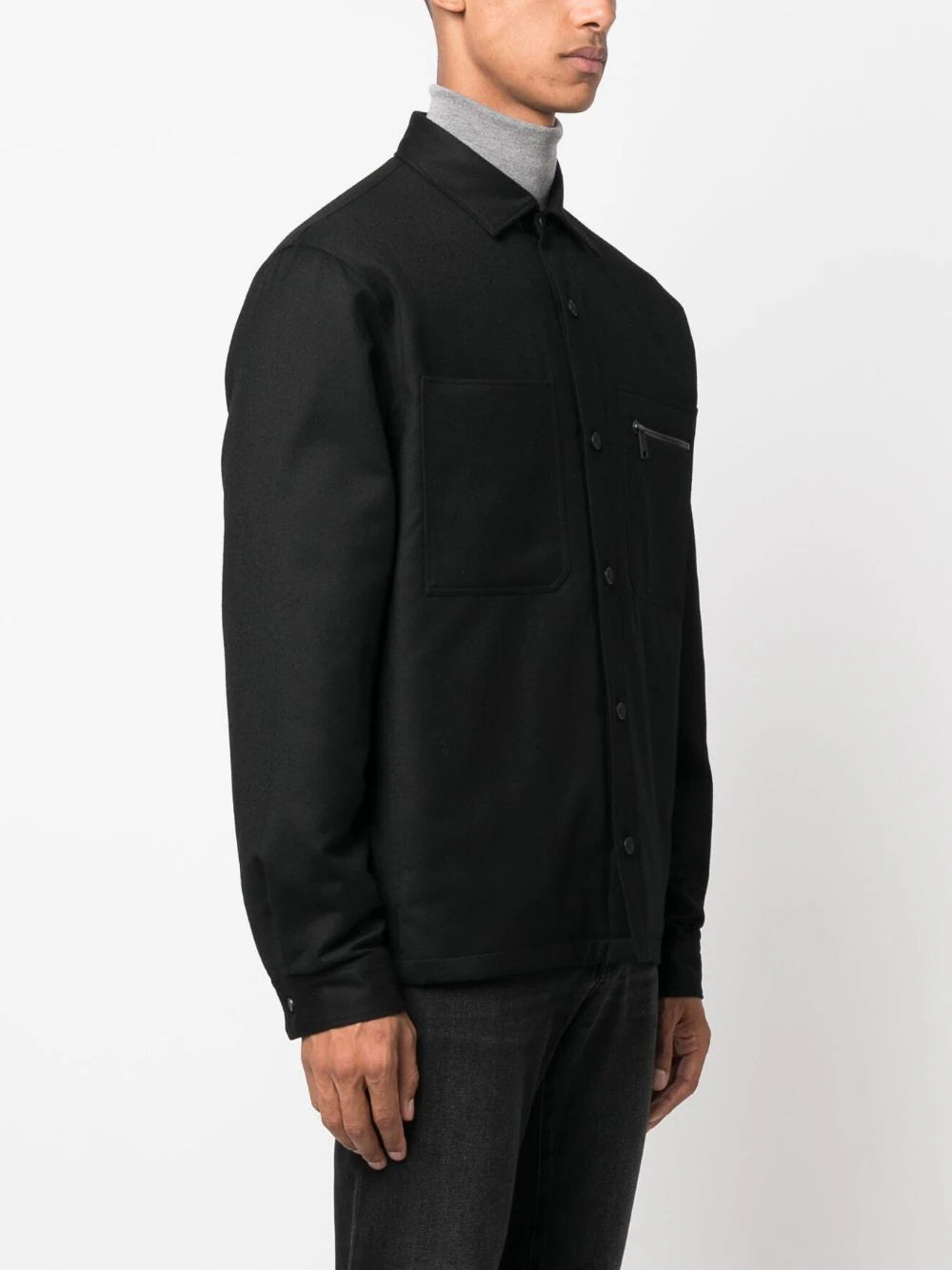 ZEGNA Wool shirt-jacket Vendita Calda