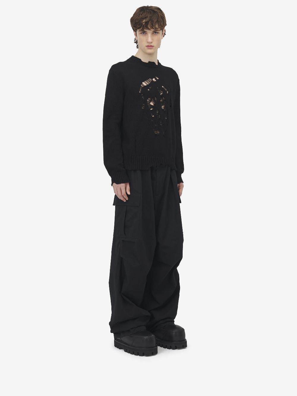 Alexander McQueen Worn look skull sweater Italia
