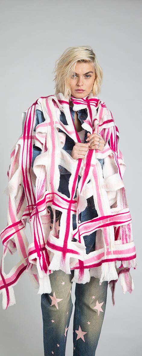 Rossano Perini SCARF WRAP 38FW24 PINK In Linea