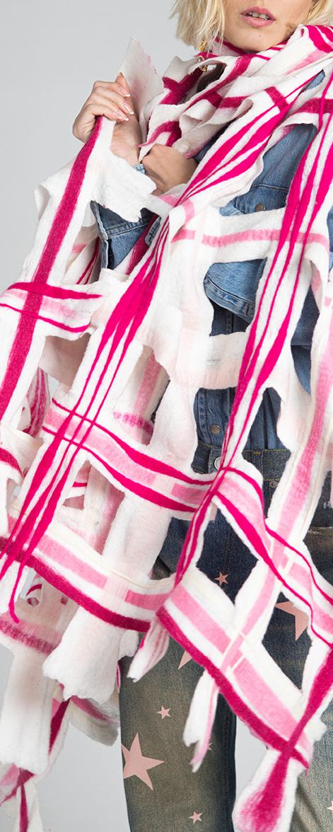 Rossano Perini SCARF WRAP 38FW24 PINK In Linea