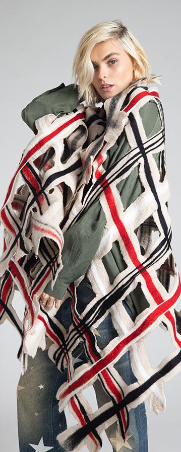 Rossano Perini SCARF WRAP 38FW24 BEIGE Qualità