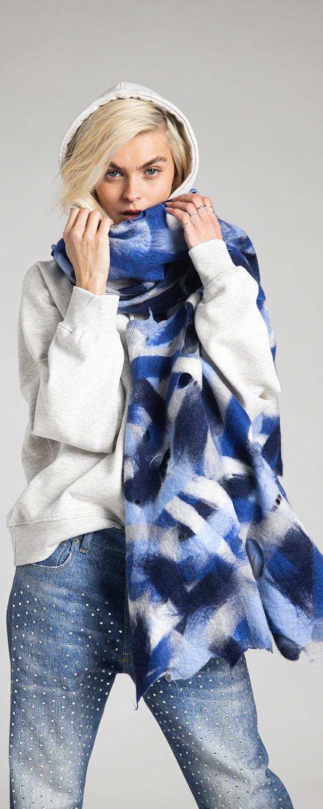 Rossano Perini SCARF 37FW24 BLUE Promozione