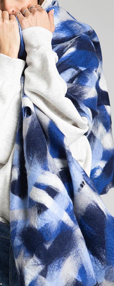 Rossano Perini SCARF 37FW24 BLUE Promozione