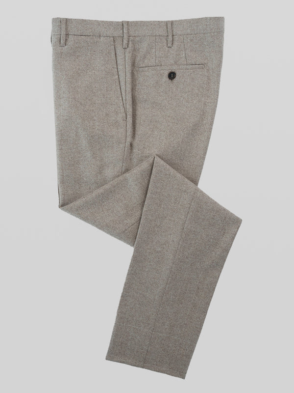 Rota Winter Beige herringbone flannel trousers Saldi