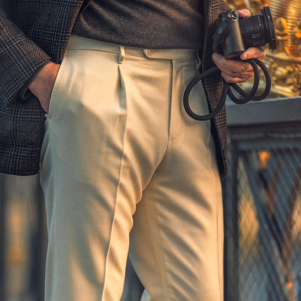 Rota Winter Ivory flannel trousers Offerte