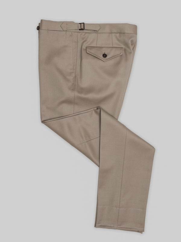 Rota Winter Beige pair of regular fit cavalry twill wool trousers Hotsell