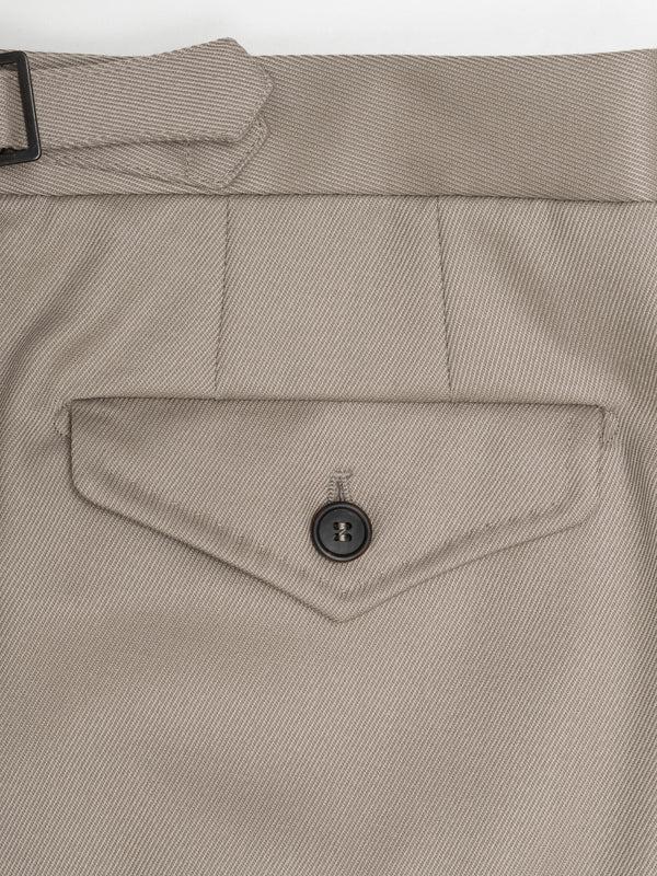 Rota Winter Beige pair of regular fit cavalry twill wool trousers Hotsell