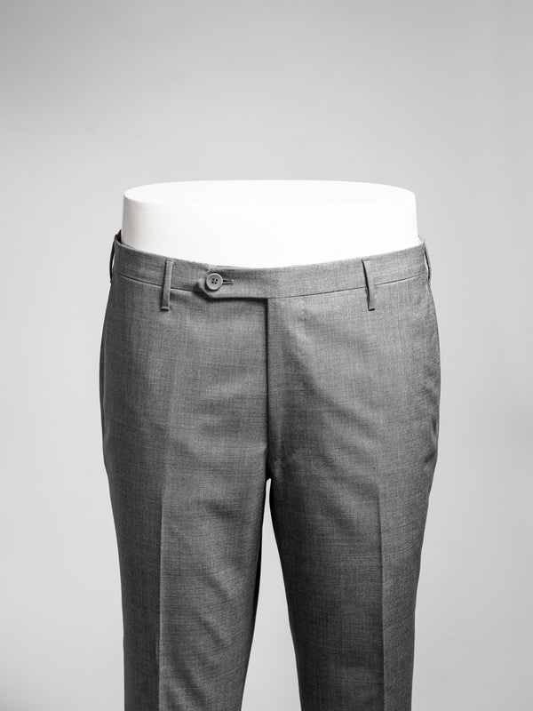 Rota Summer Light grey pair of regular fit wool trousers Italy