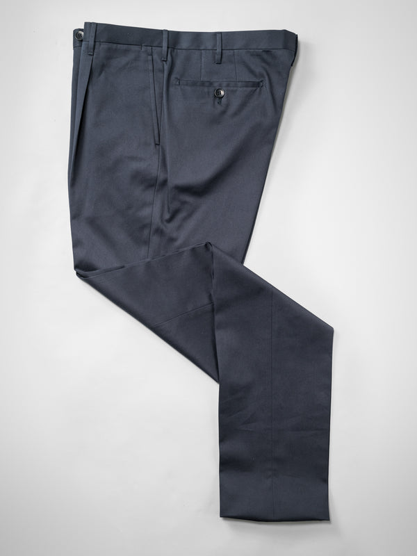 Rota Four Seasons Dark blue pair of regular fit cotton trousers Qualità