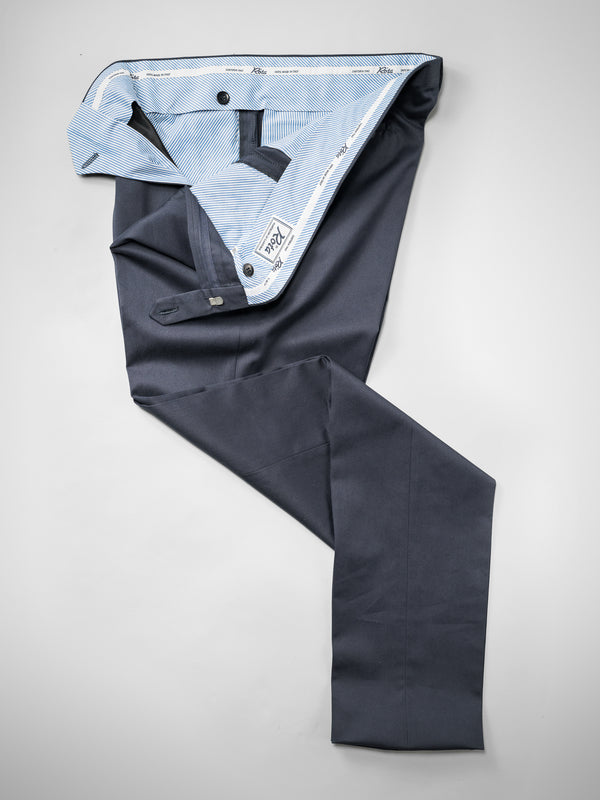 Rota Four Seasons Dark blue pair of regular fit cotton trousers Qualità