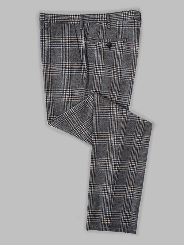 Rota Winter Grey check flannel trousers Soddisfazione Garantita