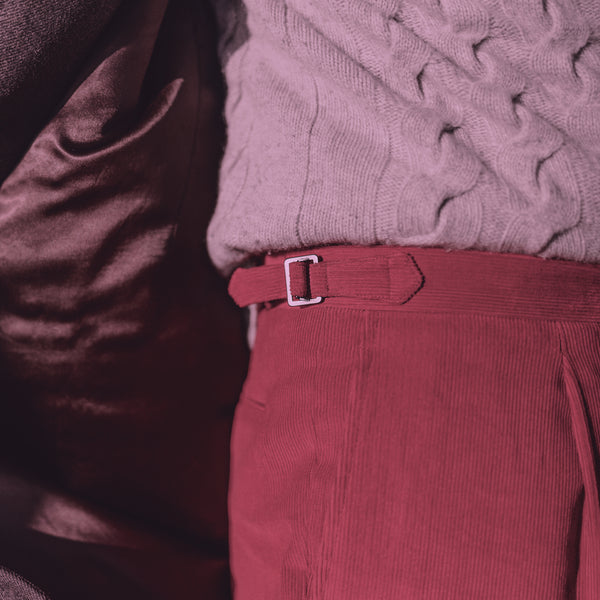 Rota Winter Bordeaux corduroy medium wale trousers Prezzo Ridotto