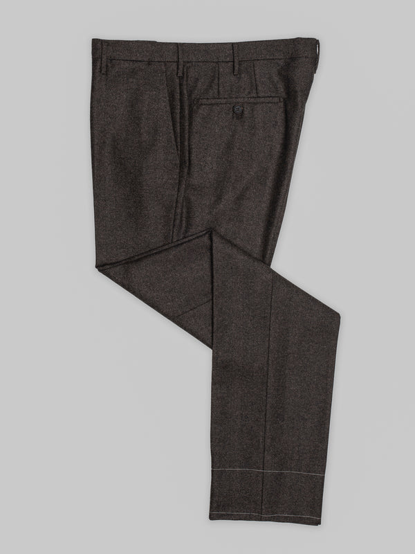 Rota Winter Brown herringbone flannel trousers Online