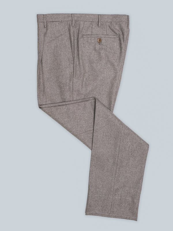 Rota Winter Light beige pair of regular fit wool flannel trousers In Vendita