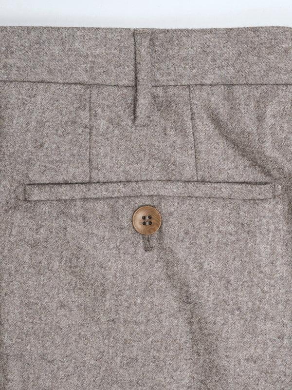 Rota Winter Light beige pair of regular fit wool flannel trousers In Vendita